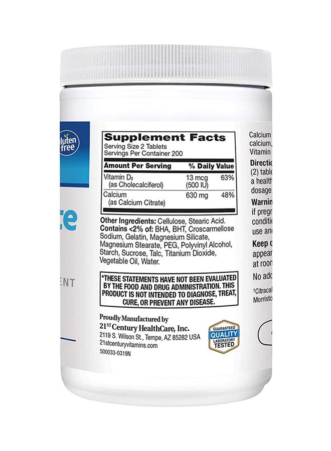 21st Century Calcium Citrate Maximum + D3 Dietary Supplement - 75 Tablets - Image 2